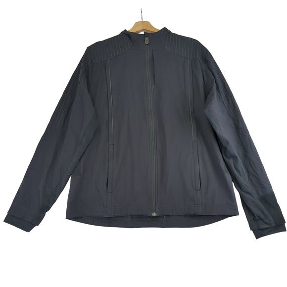 Lululemon Ventilated‎ Running Jacket Men's Large Black Reflective Windbreaker - Picture 1 of 8
